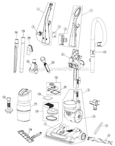 Page A Diagram and Parts List for M140000  Dirt Devil Upright Vacuum